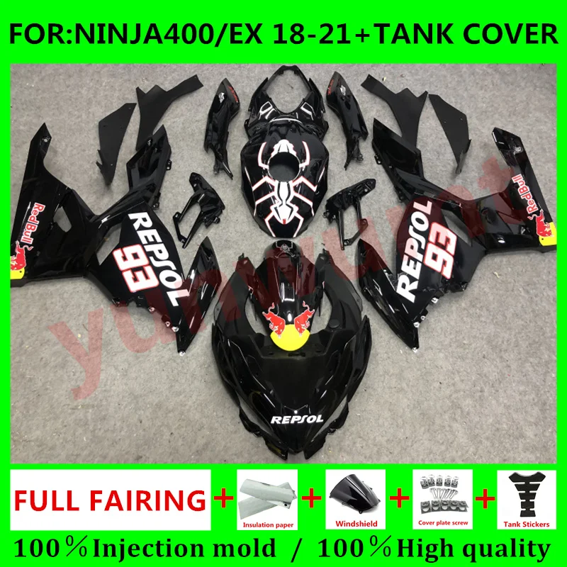 Motorcycle Whole tank cover Fairings Kit For Kawasaki Ninja400 Ninja 400 2018 2021 18 19 20 21 fairing Bodywork set black yellow
Motorcycle Whole tank cover Fairings Kit For Kawasaki Ninja400 Ninja 400 2018 2021 18 19 20 21 fairing Bodywork set black yellow