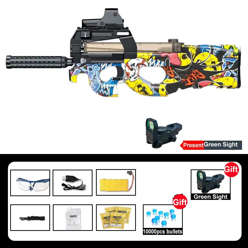 Gun Toys for Boys Shooting Manual Electric P90 Gel Blaster Gun Weapon Children's Gifts Airsoft Air Guns Safe and Fun Rifle
Gun Toys for Boys Shooting Manual Electric P90 Gel Blaster Gun Weapon Children's Gifts Airsoft Air Guns Safe and Fun Rifle