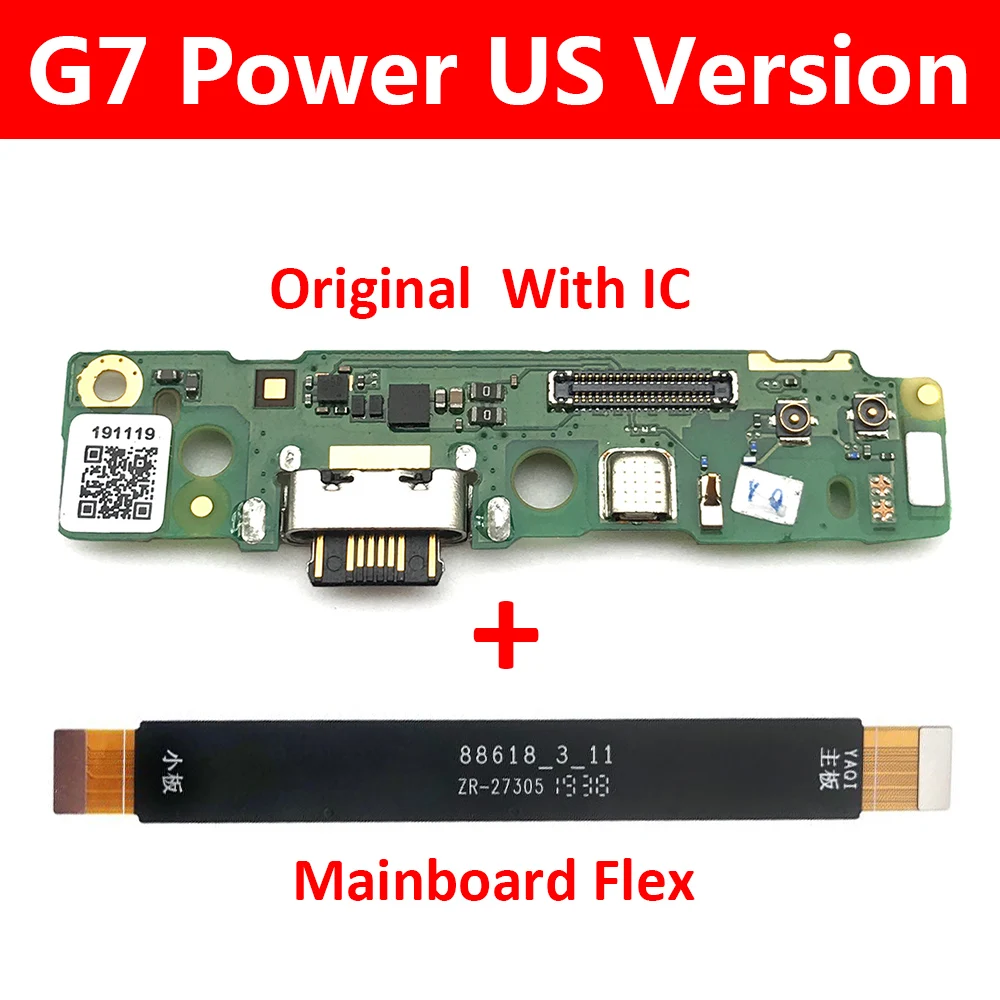 Оригинальная USB зарядная плата с гибким кабелем для Motorola Moto G7 Power US Version