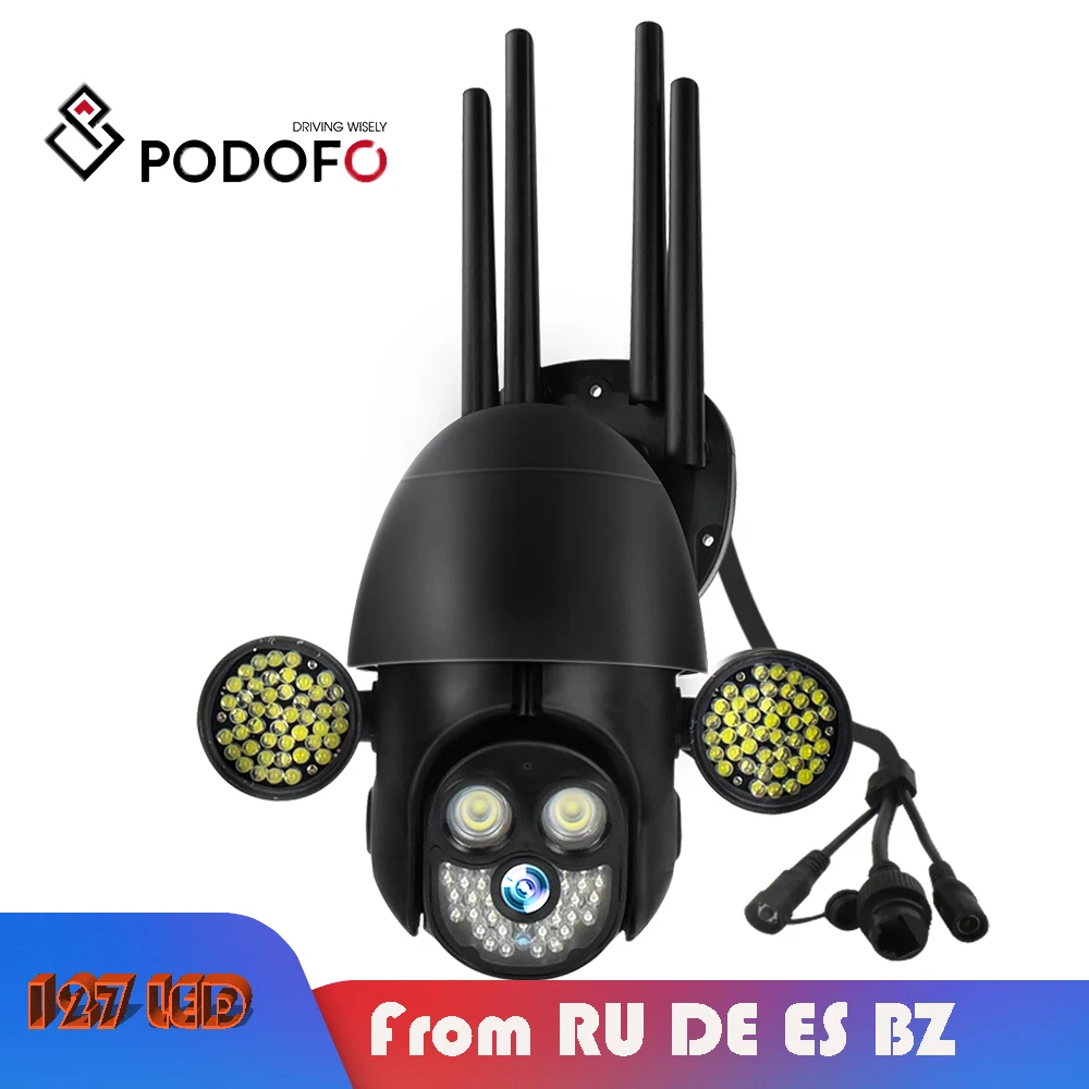 Podofo 1080P 127 Lights PTZ IP Camera Voice Video Security Wireless Cam Surveillance Cameras Wifi Camera Infrared Night Vision
Podofo 1080P 127 Lights PTZ IP Camera Voice Video Security Wireless Cam Surveillance Cameras Wifi Camera Infrared Night Vision