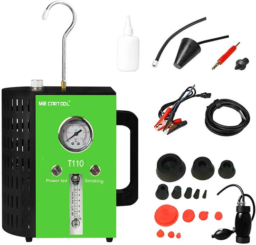 MR CARTOOL T110 Car Smoke Machines For Universal Car EVAP/Vacuum Fuel Leak Detectors Pipe Leakage Auto Diagnostic tool
MR CARTOOL T110 Car Smoke Machines For Universal Car EVAP/Vacuum Fuel Leak Detectors Pipe Leakage Auto Diagnostic tool