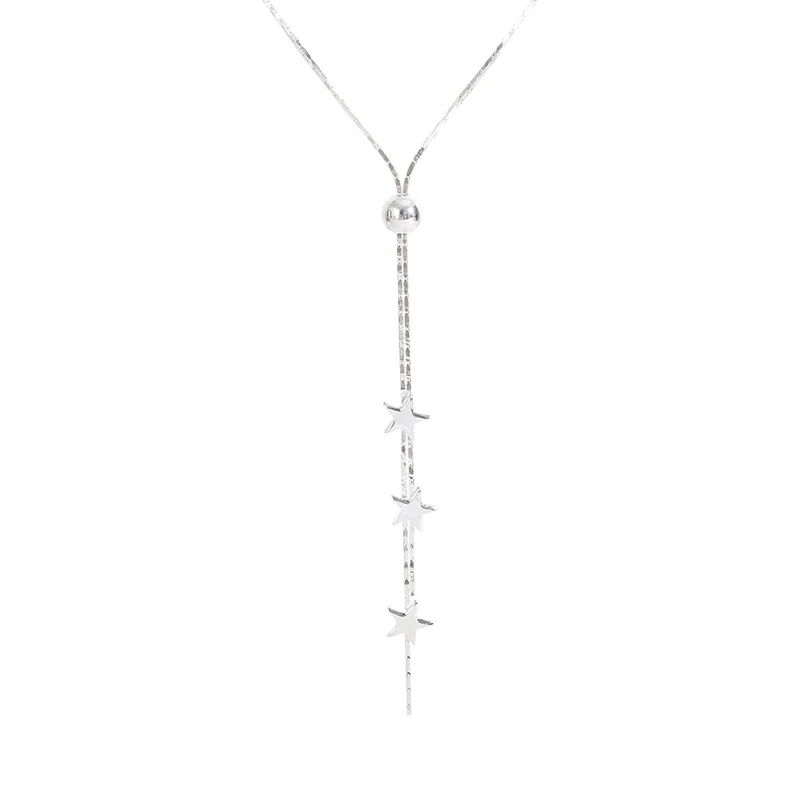 

Ожерелье из стерлингового серебра 925 пробы с кисточкой в виде звезды ожерелье с кулоном в виде пятиконечной звезды женская простая цепочка до ключиц ювелирные изделия в подарок