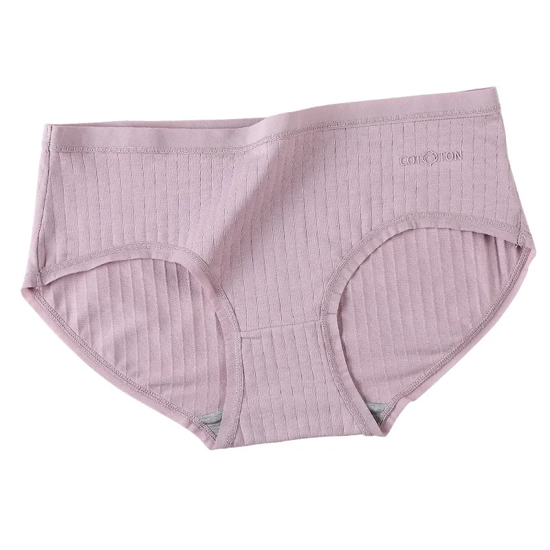 Ladies Pure Cotton Seamless Comfortable Breathable Antibacterial Underwear Solid Color Fashion Striped Soft Low-Waist Panties 
Ladies Pure Cotton Seamless Comfortable Breathable Antibacterial Underwear Solid Color Fashion Striped Soft Low-Waist Panties