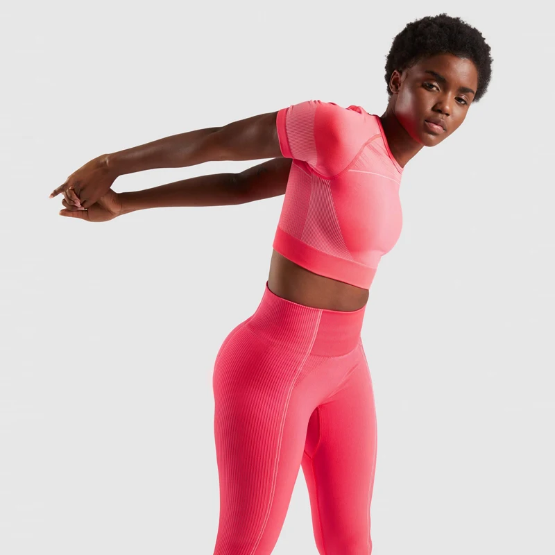 2020 NEW Yoga Pants Fitness Seamless Short Sleeves Hign Waist Leggings 2 Piece Set
2020 NEW Yoga Pants Fitness Seamless Short Sleeves Hign Waist Leggings 2 Piece Set