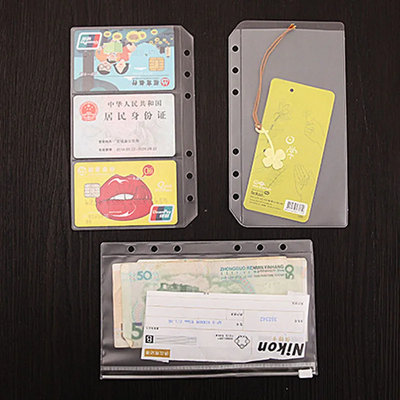 1PC PVC 6-Hole Inner Core Loose-Leaf Business Card Note Zipper Storage Bag Holderbill File Passport Card Bus ID Case Storage Bag
1PC PVC 6-Hole Inner Core Loose-Leaf Business Card Note Zipper Storage Bag Holderbill File Passport Card Bus ID Case Storage Bag