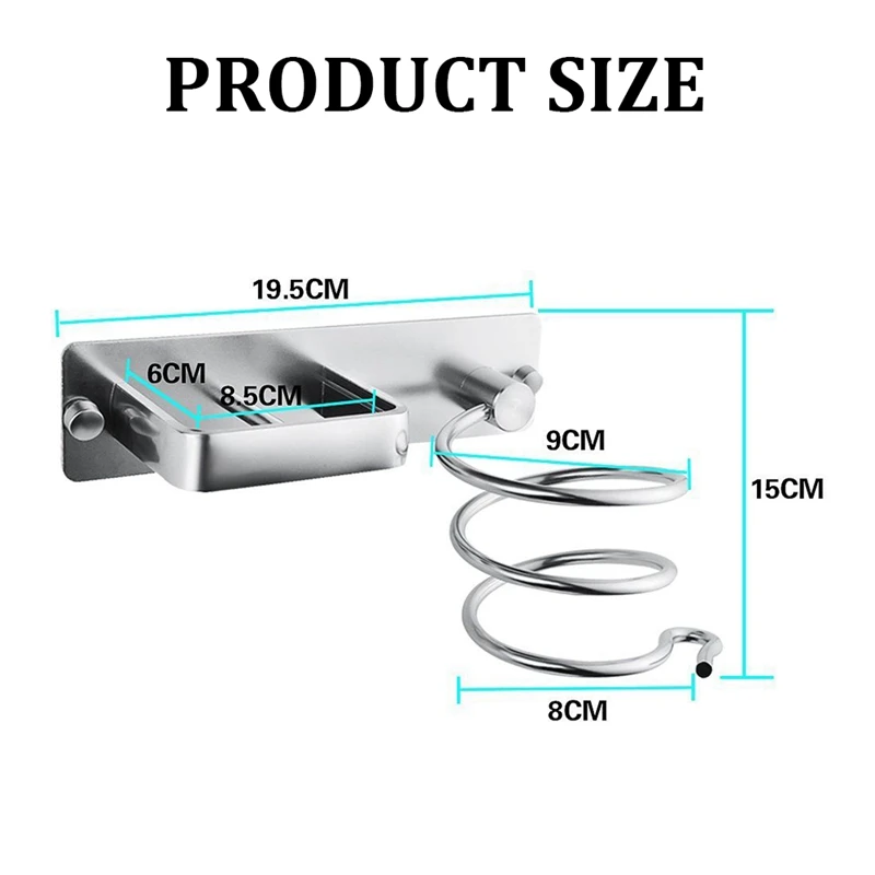 Aluminum Wall Mounted Hair Dryer Rack Organizer Hair Dryer Straightener Holder Set Bathroom Shelf for Washroom Supplies
Aluminum Wall Mounted Hair Dryer Rack Organizer Hair Dryer Straightener Holder Set Bathroom Shelf for Washroom Supplies
