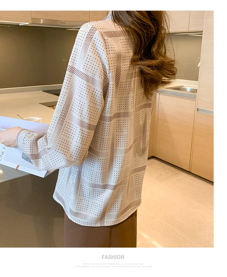 New Long-sleeved Women's Blouse Lapel Bow Printing Poika Dot Comfortable Casual Fashion Top Chiffon Shirt
New Long-sleeved Women's Blouse Lapel Bow Printing Poika Dot Comfortable Casual Fashion Top Chiffon Shirt