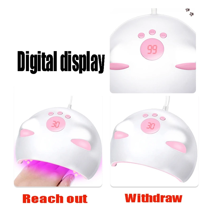 60W UV LED Lamp 20Pcs LEDs Nail Dryer Lamp for Curing All Types Nail Gels Polish Nail Art Tools with 30S/60S/99S Timer 
60W UV LED Lamp 20Pcs LEDs Nail Dryer Lamp for Curing All Types Nail Gels Polish Nail Art Tools with 30S/60S/99S Timer