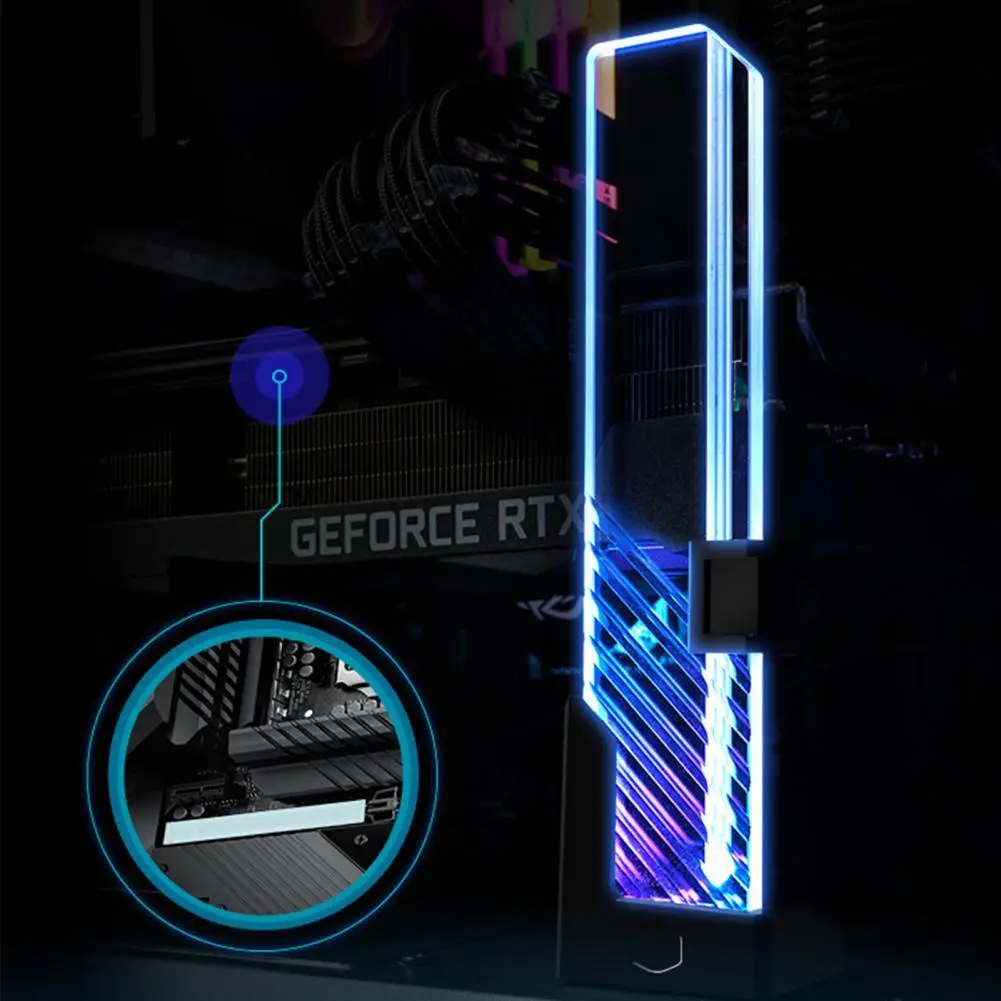 Hyun crystal graphics card bracket bracket graphics card anti-bending support frame ARGB light effect tempered glass bracket
Hyun crystal graphics card bracket bracket graphics card anti-bending support frame ARGB light effect tempered glass bracket