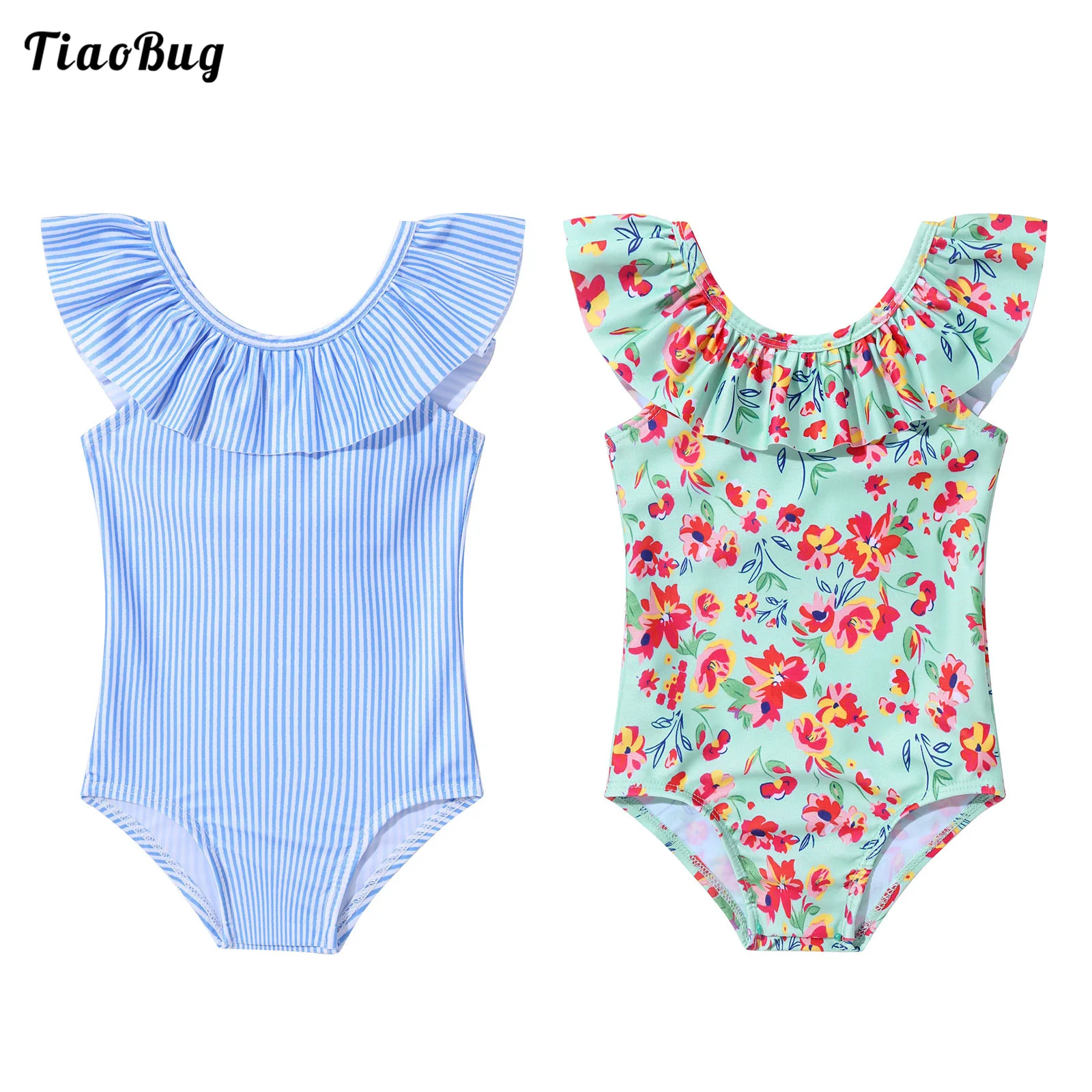 TiaoBug Infant Baby Girls 1Pc Swimming Suit U Neck Ruffled Wide Shoulder Straps Open Back Bowknot Floral Print Leotard Swimwear
TiaoBug Infant Baby Girls 1Pc Swimming Suit U Neck Ruffled Wide Shoulder Straps Open Back Bowknot Floral Print Leotard Swimwear