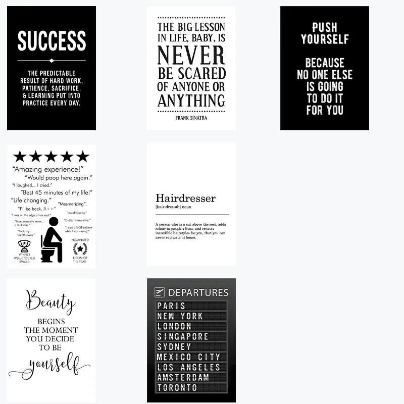 New Nordic Foreign Trade Black Letters Inspirational Cross-border Hot Sale Simple Children's Living Room Canvas Painting Poster
New Nordic Foreign Trade Black Letters Inspirational Cross-border Hot Sale Simple Children's Living Room Canvas Painting Poster