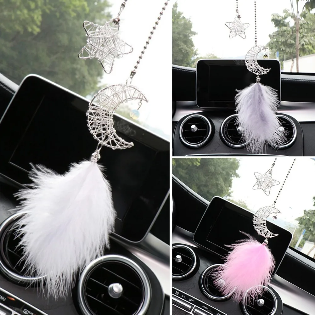 Universal Car Decoration Rearview Mirror Female Ornaments Starry Moon Dream Mirror Metal+feather Ornaments
Universal Car Decoration Rearview Mirror Female Ornaments Starry Moon Dream Mirror Metal+feather Ornaments