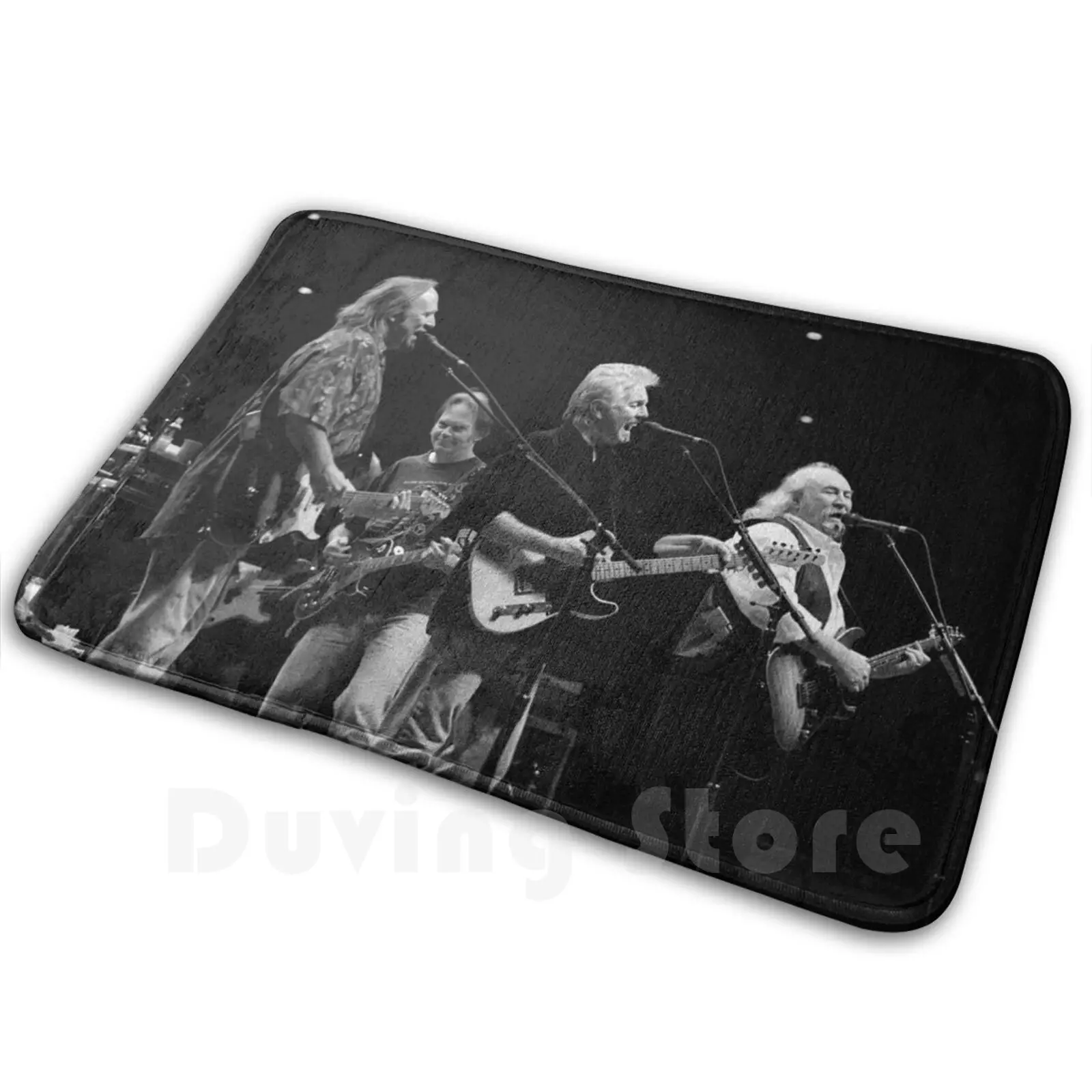 Csny - Black And White Photograph Carpet Mat Rug Cushion Soft Non - Slip Singer Songwriter Guitarist David Crosby Performing 
Csny - Black And White Photograph Carpet Mat Rug Cushion Soft Non - Slip Singer Songwriter Guitarist David Crosby Performing