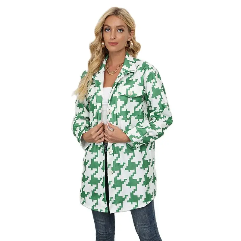 2021 Autumn and Winter Fashion New Veste Femme Trend Street Lapel Buttoned Long-Sleeved Jacket Houndstooth Loose Coat Woman Y2k
2021 Autumn and Winter Fashion New Veste Femme Trend Street Lapel Buttoned Long-Sleeved Jacket Houndstooth Loose Coat Woman Y2k