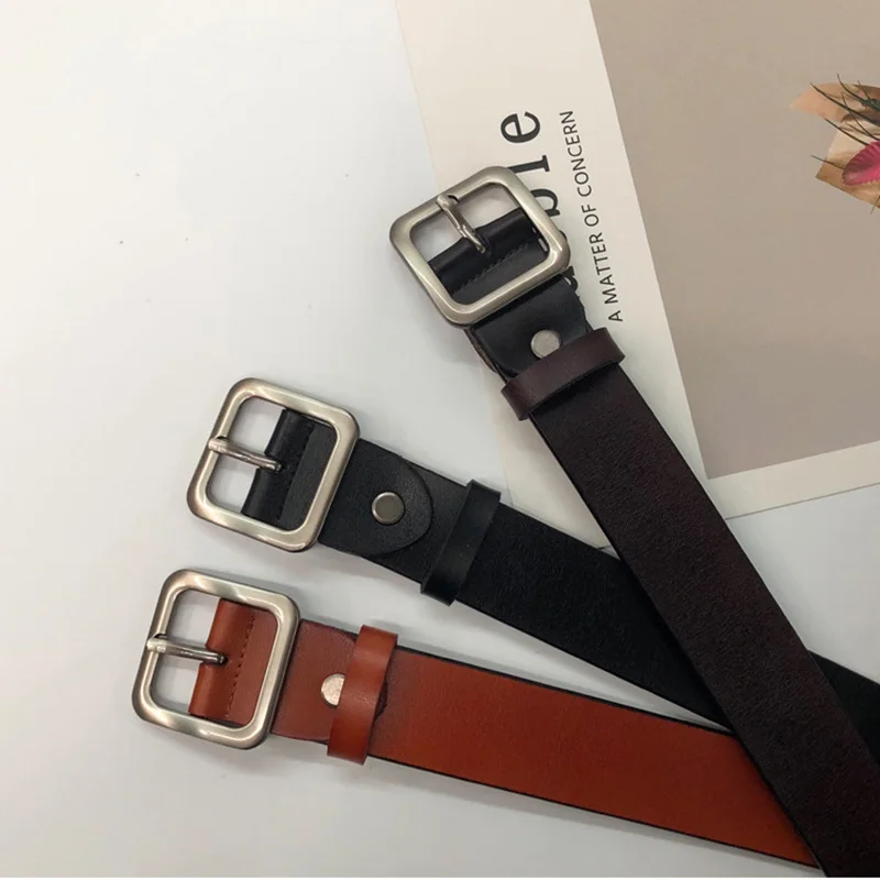 Women Belt Square Silver Retro Pin Buckle Luxury Brand Designer Waistband Fashion Jeans Leisure Dress Black Coffee Camel Red
Women Belt Square Silver Retro Pin Buckle Luxury Brand Designer Waistband Fashion Jeans Leisure Dress Black Coffee Camel Red