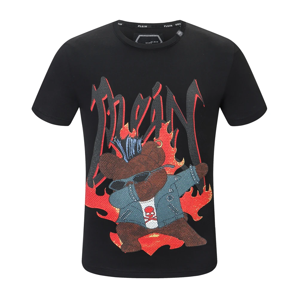 plein brand summer style cotton black men T-shirt casual O-Neck T-shirt short sleeve tees black Rhinestone T-shirt for men
plein brand summer style cotton black men T-shirt casual O-Neck T-shirt short sleeve tees black Rhinestone T-shirt for men