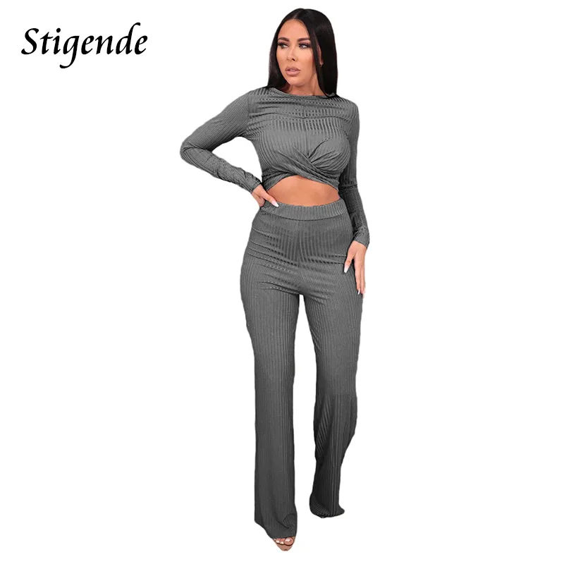Stigende Women Casual Two Piece Ribbed Pant Set Long Sleeve Crop Top and Wide Leg Trousers Fall Bodycon Solid 2 Piece Outfits
Stigende Women Casual Two Piece Ribbed Pant Set Long Sleeve Crop Top and Wide Leg Trousers Fall Bodycon Solid 2 Piece Outfits