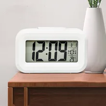 Mini Music Digital Alarm Clock Backlight Snooze Mute Calendar Desktop Alaways On Table Clocks Temperature Electronic LED Clocks
