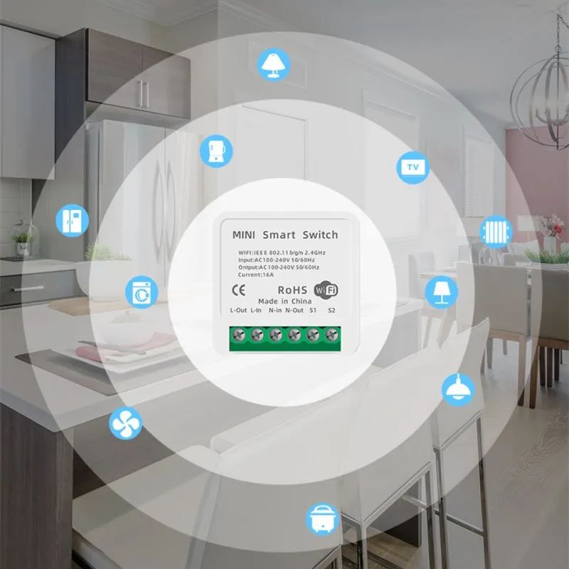 16A/10A Tuya WiFi Smart Led Light Switch Smart Life Push Module Supports 2Way APP Voice Relay Timer Work With Alexa Google Home
16A/10A Tuya WiFi Smart Led Light Switch Smart Life Push Module Supports 2Way APP Voice Relay Timer Work With Alexa Google Home