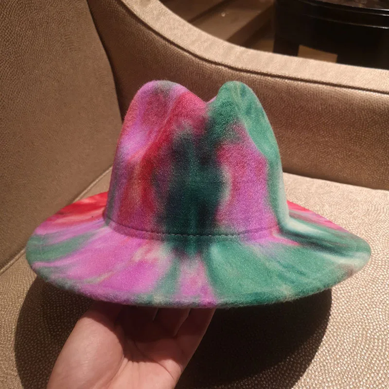 HT373 fedora hats women men classic simple wide brim felt hats vintage Rainbow color winter women hats
HT373 fedora hats women men classic simple wide brim felt hats vintage Rainbow color winter women hats