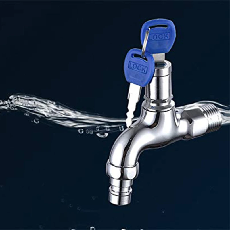 1PC Anti-theft Faucet Water Tap With Lock Key Alloy Body Single Hole Key Switch Faucet Bibcocks For Kitchen Outdoor Garden
1PC Anti-theft Faucet Water Tap With Lock Key Alloy Body Single Hole Key Switch Faucet Bibcocks For Kitchen Outdoor Garden