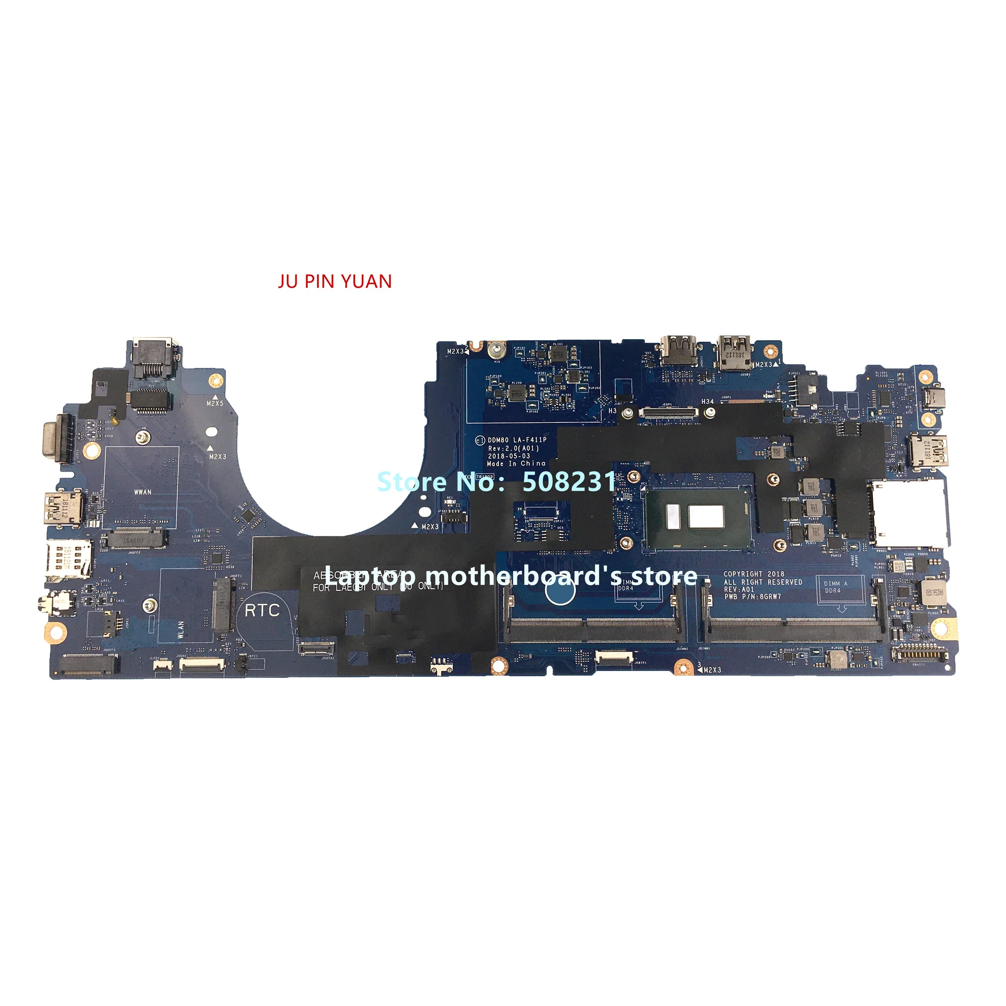 Материнская плата для ноутбука Dell iatibluetooth 15 5590, модель GJWKW 0GJWKW DDM80, с процессором I5-8350U DDR4 100%, полностью протестирована
Материнская плата для ноутбука Dell iatibluetooth 15 5590, модель GJWKW 0GJWKW DDM80, с процессором I5-8350U DDR4 100%, полностью протестирована