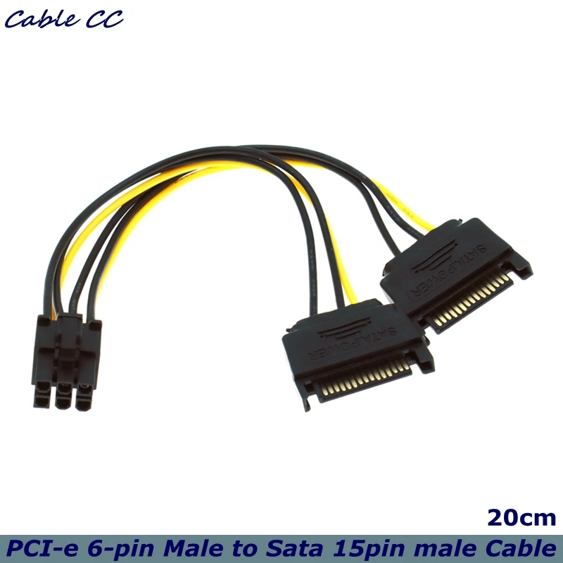 Видеокарта Powr с двойным кабелем SATA, кабель питания с 15pin на 8pin(6 + 2), PCI-E SATA, кабель 15pin на 8pin, Лучшая цена
Видеокарта Powr с двойным кабелем SATA, кабель питания с 15pin на 8pin(6 + 2), PCI-E SATA, кабель 15pin на 8pin, Лучшая цена