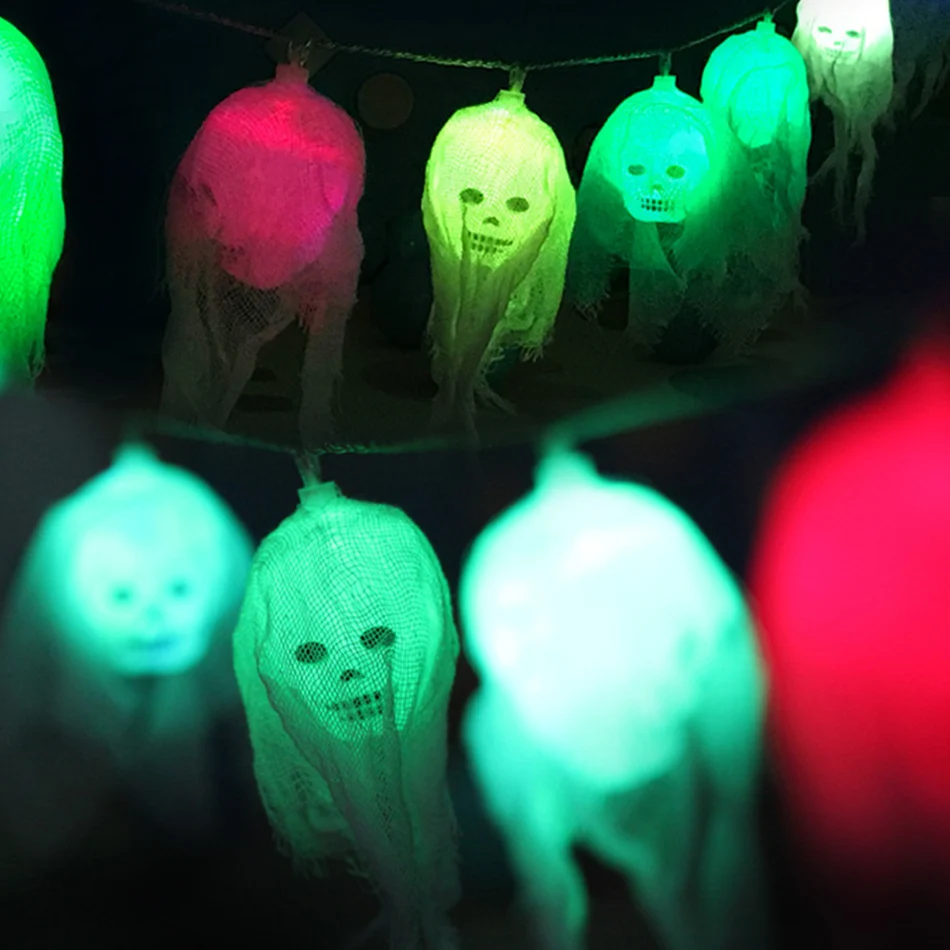 LED Skull String Light Creative Halloween Decorating Light String 10LED Skull Lantern Hanging Light 2.5M Household 6W Night Lamp
LED Skull String Light Creative Halloween Decorating Light String 10LED Skull Lantern Hanging Light 2.5M Household 6W Night Lamp