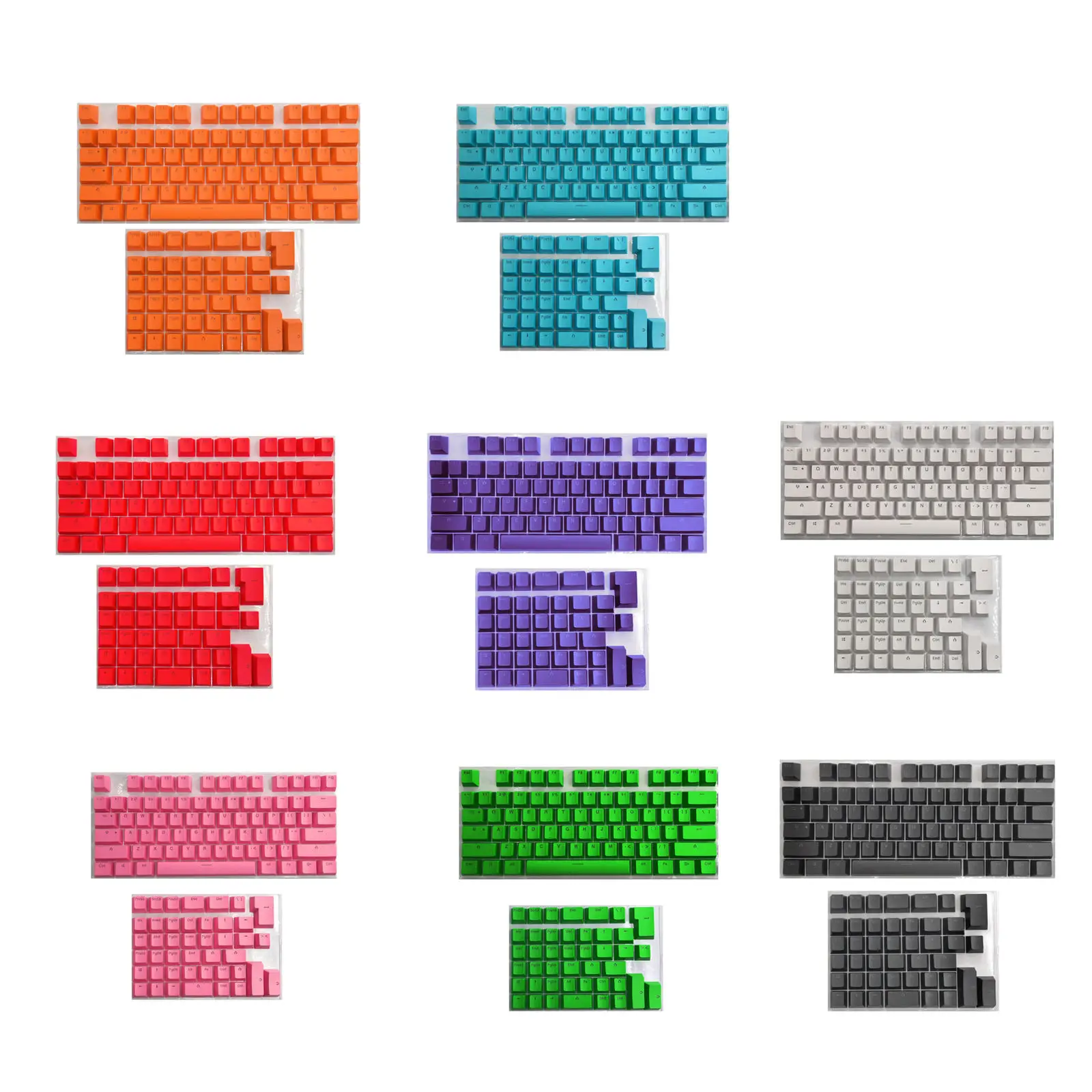 

PBT Keycaps Dye Sublimation Spare Parts Durable Mini Mechanical Keyboard Suit 61 64 68 71 82 84 Layout Keyboard Keys Set for MX