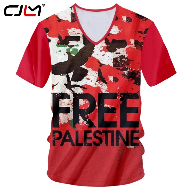 CJLM New Peace Dove Painted Men's Neck-V T-shirt Free Palestine Shirt Liberation Slogan Men's Clothing T-shirt Flying Oversized
CJLM New Peace Dove Painted Men's Neck-V T-shirt Free Palestine Shirt Liberation Slogan Men's Clothing T-shirt Flying Oversized