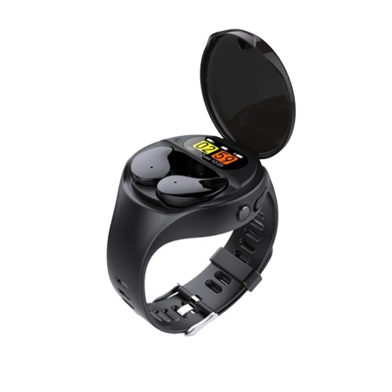 Беспроводные наушники 2 в 1 наручные часы TWS Bluetooth-совместимая гарнитура