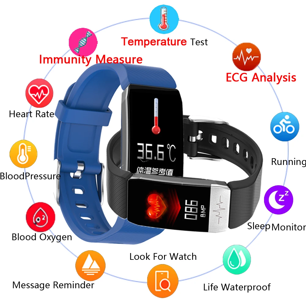Smart Watch Men's Women's Body Temperature Smartwatches For Xiaomi Apple Android ECG Sport Fitness Tracker Connected Bluetooth
Smart Watch Men's Women's Body Temperature Smartwatches For Xiaomi Apple Android ECG Sport Fitness Tracker Connected Bluetooth