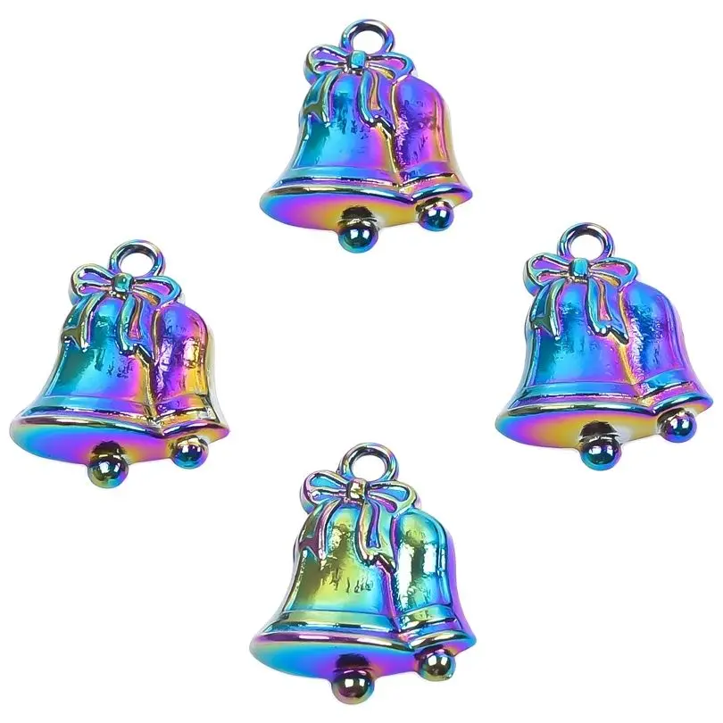 10PCS Alloy Christmas Small Bell Charms Pendant Accessory Rainbow For Jewelry Making Necklace Metal Bulk Wholesale
10PCS Alloy Christmas Small Bell Charms Pendant Accessory Rainbow For Jewelry Making Necklace Metal Bulk Wholesale