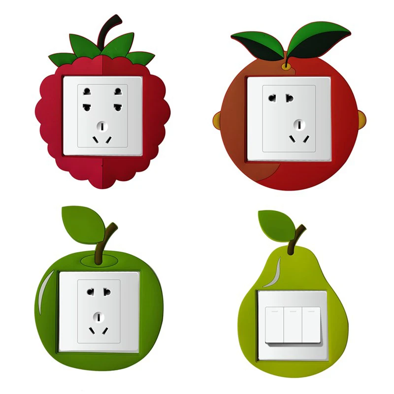 1pcs Switch Sticker Cartoon Fruit Strawberry Apple Pear Orange Silicone Switch Outlet Wall Sticker Home Decoration Accessories
1pcs Switch Sticker Cartoon Fruit Strawberry Apple Pear Orange Silicone Switch Outlet Wall Sticker Home Decoration Accessories