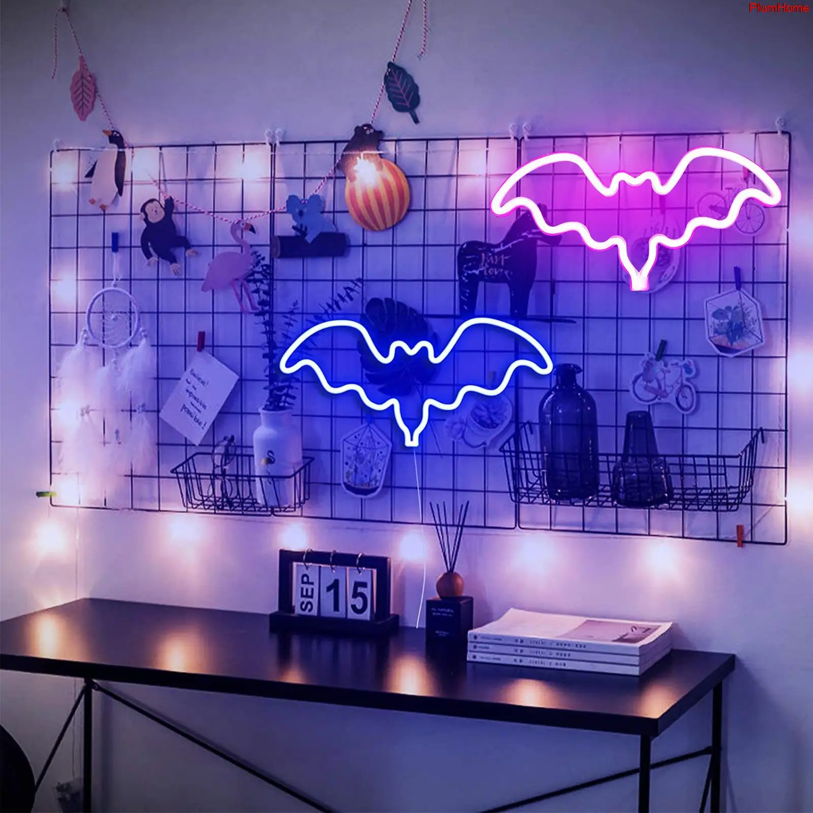 New 2pcs Bat Shaped Neon Sign Light Colorful LED Neon Lamp Kids Room Night Lamp Bar Holiday Xmas Party Home Wall Decoration
New 2pcs Bat Shaped Neon Sign Light Colorful LED Neon Lamp Kids Room Night Lamp Bar Holiday Xmas Party Home Wall Decoration