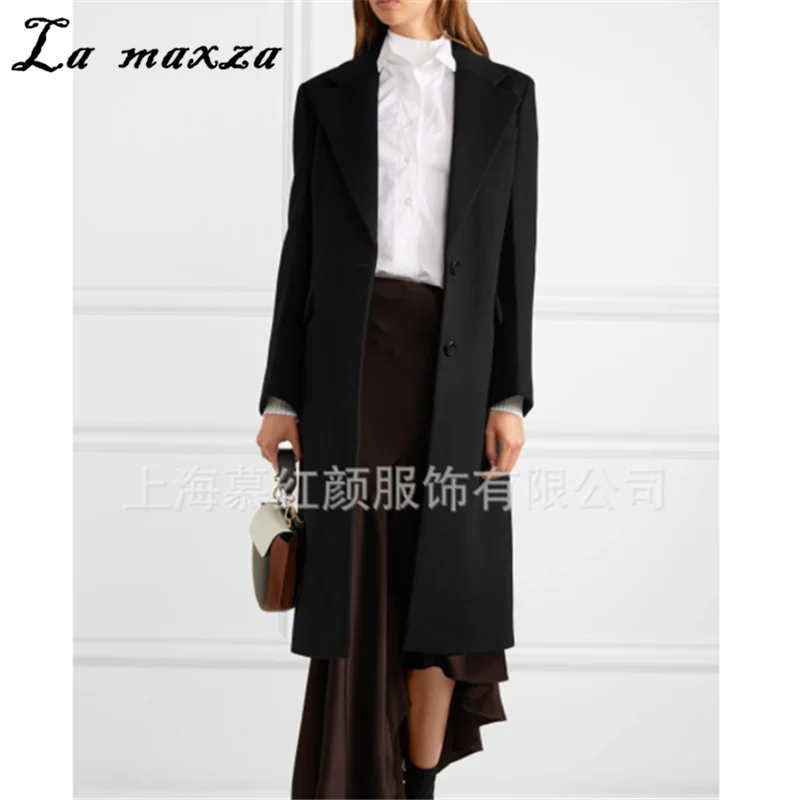 Office Lady Plus Size Cashmere Coat Elegant Vintage Fashion Black Long Coats 2019
Office Lady Plus Size Cashmere Coat Elegant Vintage Fashion Black Long Coats 2019