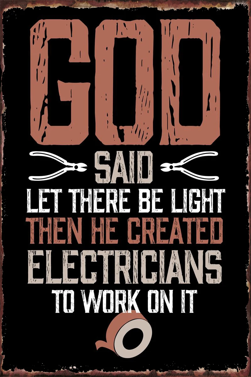 Жестяной знак электрика фу, оловянные таблички, Настенный декор, украшение для комнаты, Ретро винтажный металлический знак для паба, дома, к... 
Жестяной знак электрика фу, оловянные таблички, Настенный декор, украшение для комнаты, Ретро винтажный металлический знак для паба, дома, к...