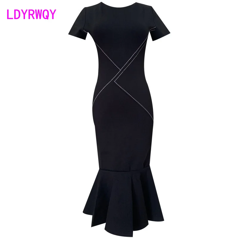 LDYRWQY Dress 2021 summer new fashion sexy slim bag hip fishtail Office Lady Sheath Zippers Knee-Length
LDYRWQY Dress 2021 summer new fashion sexy slim bag hip fishtail Office Lady Sheath Zippers Knee-Length