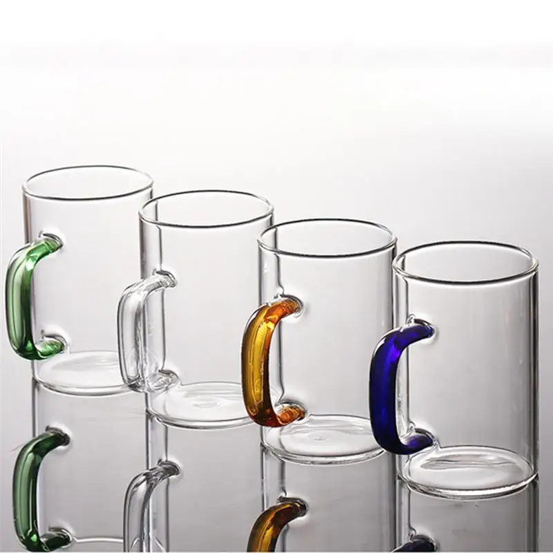 300ml Heat-Resistant Transparent Thicken Glass Cup Drinking Utensils Colorful Handle Glass Tea Cup Glass Beer Mug For Home
300ml Heat-Resistant Transparent Thicken Glass Cup Drinking Utensils Colorful Handle Glass Tea Cup Glass Beer Mug For Home