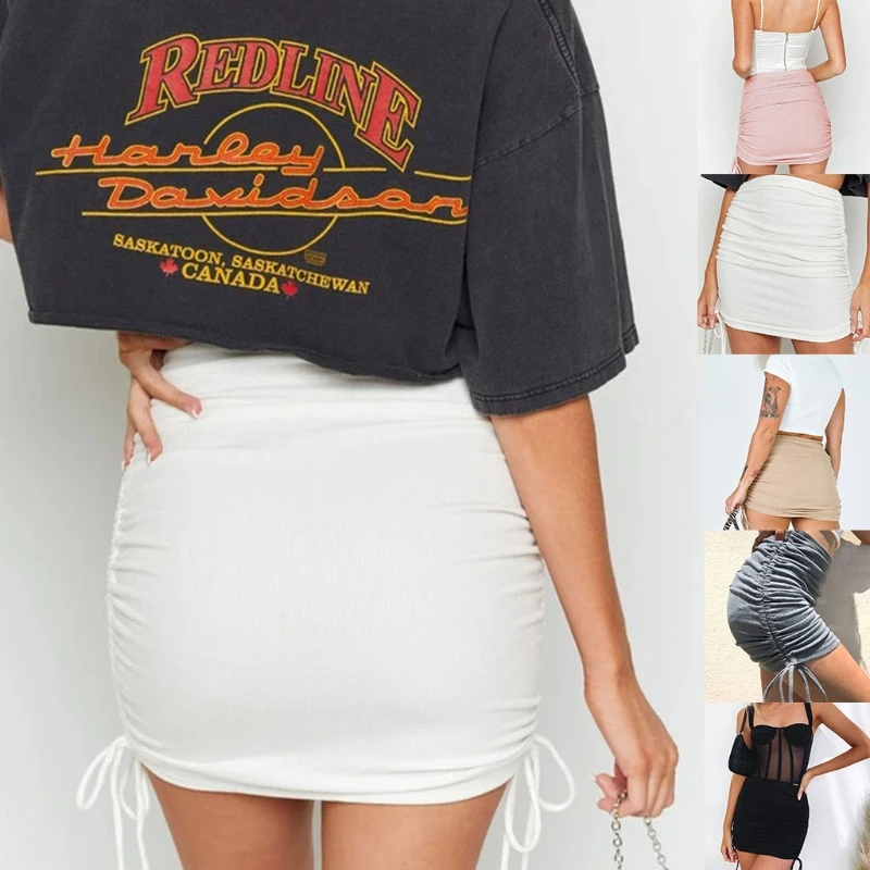 Women High Waist Ribbed Knitted Sexy Bodycon Mini Skirt Side Ruched Drawstring Solid Color Package Hip Streetwear L41B
Women High Waist Ribbed Knitted Sexy Bodycon Mini Skirt Side Ruched Drawstring Solid Color Package Hip Streetwear L41B