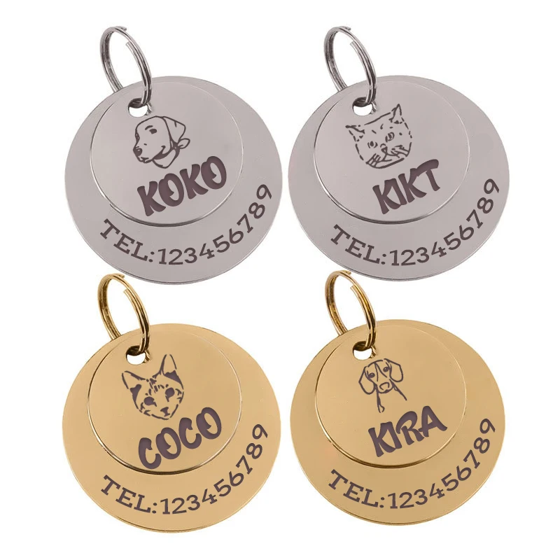 Pet ID Tags Stainless Steel Puppy Personalized Pets Supplies 2021 New Customized Dog Tags Cats Dogs Accessoires Collar Anti-lost
Pet ID Tags Stainless Steel Puppy Personalized Pets Supplies 2021 New Customized Dog Tags Cats Dogs Accessoires Collar Anti-lost