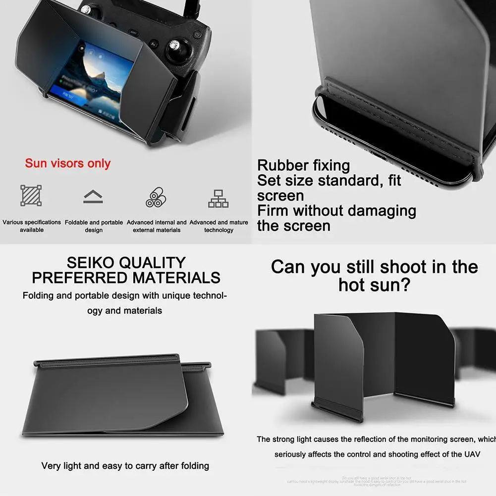 Phone Tablet Sun Shade For DJI Mavic Pro Mini Air 2 Drone Spark Controller Folding Covering Zoom Phantom Monitor X0U8
Phone Tablet Sun Shade For DJI Mavic Pro Mini Air 2 Drone Spark Controller Folding Covering Zoom Phantom Monitor X0U8