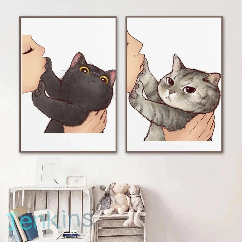 Cartoon Funny Cat With Kids Canvas Painting Posters And Prints Lovely Nordic Wall Art Pictures Living Room Kids Room Home Decor
Cartoon Funny Cat With Kids Canvas Painting Posters And Prints Lovely Nordic Wall Art Pictures Living Room Kids Room Home Decor