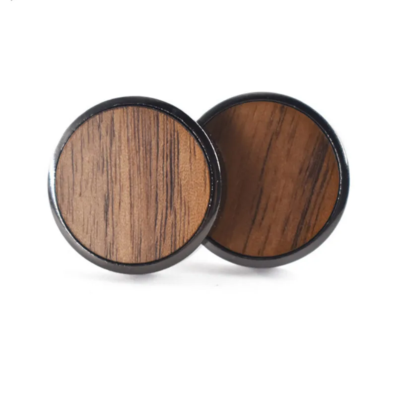 Wooden Round Cufflinks High-grade French Shirts Men's Business Activities Leisure Wedding Cuff Link Vintage Gifts Simple Classic 
Wooden Round Cufflinks High-grade French Shirts Men's Business Activities Leisure Wedding Cuff Link Vintage Gifts Simple Classic