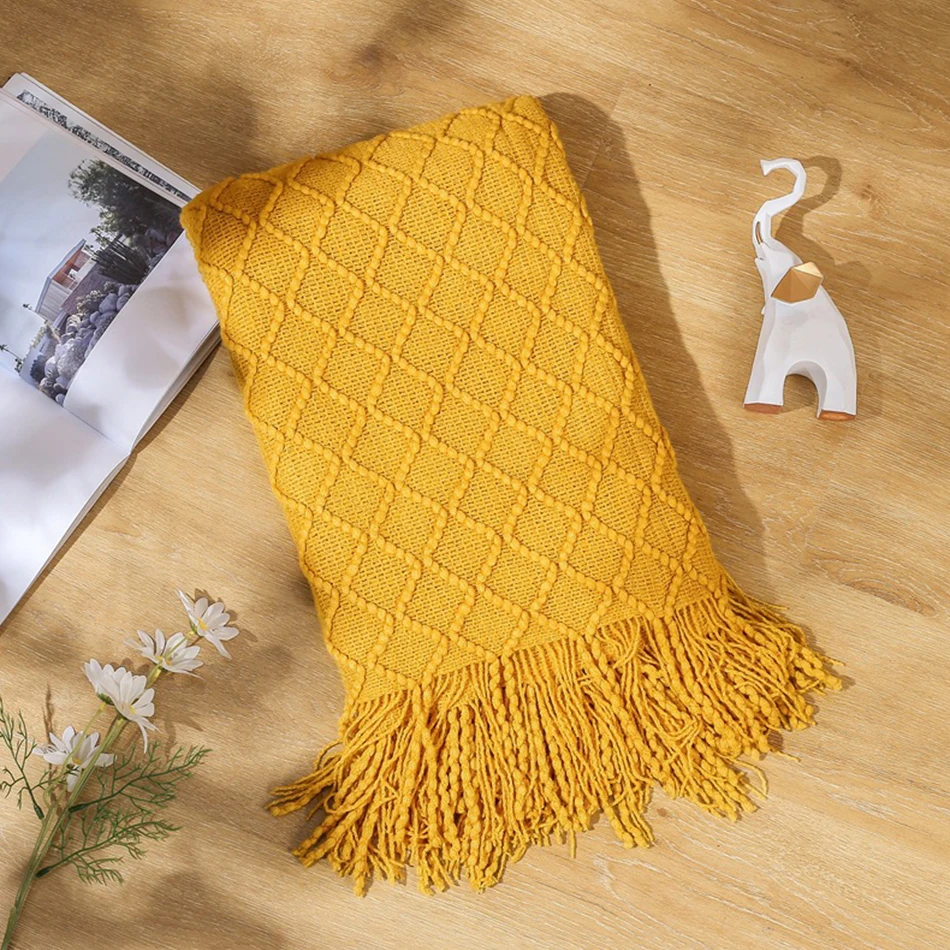 127x170cm Woven Blanket With Tassel,Nordic Style Travel Blanket, Yellow Grey Green Beige Sofa Throw Blanket Air Condition Quilt
127x170cm Woven Blanket With Tassel,Nordic Style Travel Blanket, Yellow Grey Green Beige Sofa Throw Blanket Air Condition Quilt