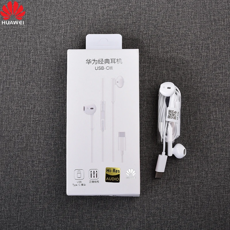 Наушники Huawei P40 Pro наушники вкладыши с USB Type C CM33 микрофоном управление для HUAWEI P30 +