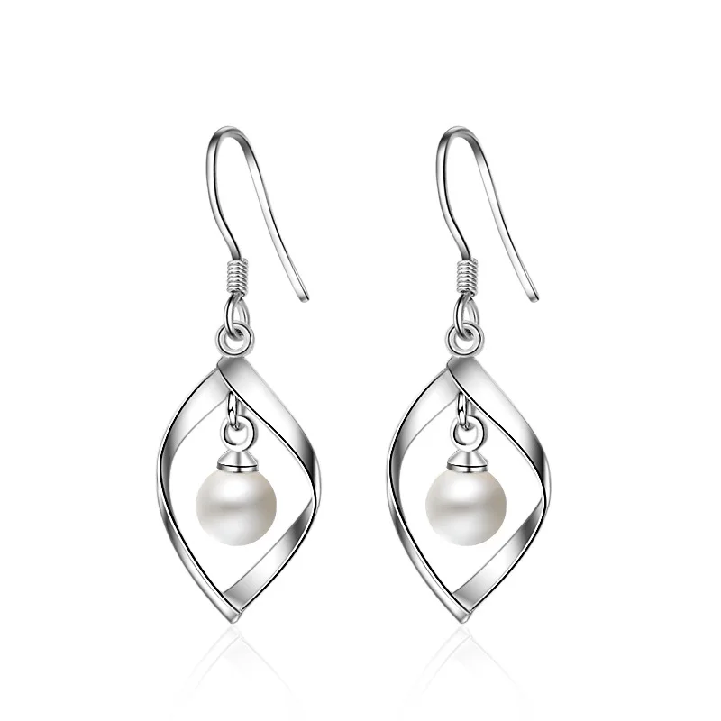Fashion Women's 925 Silver Pearl Earrings Engagement Wedding Gift Jewelry Earrings Wholesale
Fashion Women's 925 Silver Pearl Earrings Engagement Wedding Gift Jewelry Earrings Wholesale