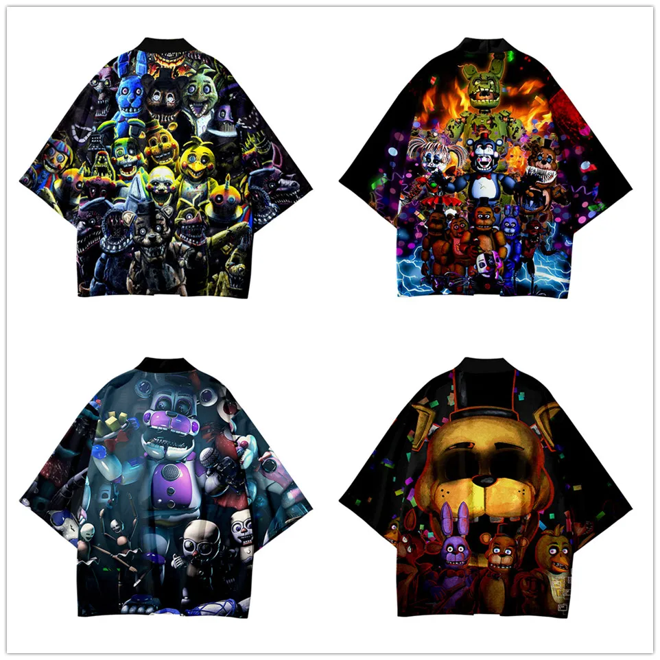 Five Nights At FNAF 3D Printing Japanese Kimono Haori Yukata FNAF Cosplay Women/Men Summer Casual Streetwear Jackets Clothes
Five Nights At FNAF 3D Printing Japanese Kimono Haori Yukata FNAF Cosplay Women/Men Summer Casual Streetwear Jackets Clothes
