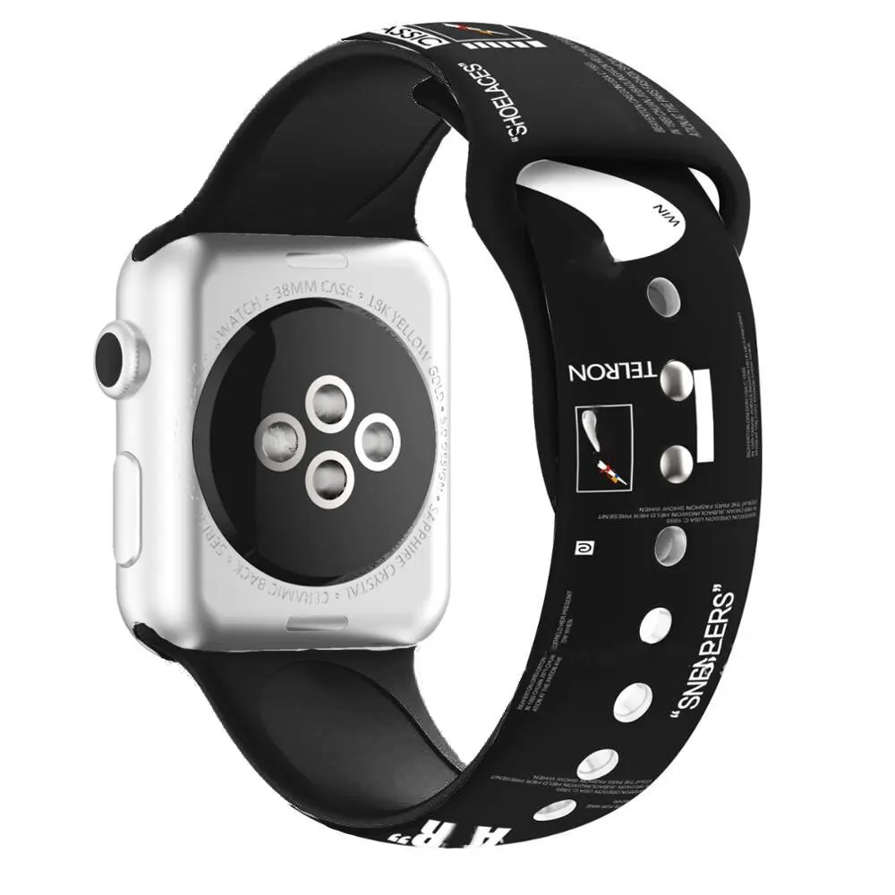 Printing Strap For Apple Watch 6 band 44mm 40mm 38mm 42mm Luxury design silicone bracelet watchband iwatch Series 3 4 5 SE 6
Printing Strap For Apple Watch 6 band 44mm 40mm 38mm 42mm Luxury design silicone bracelet watchband iwatch Series 3 4 5 SE 6
