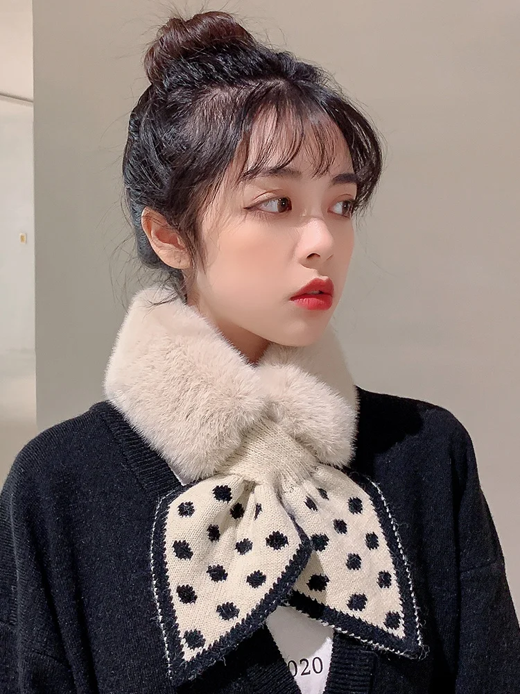 Scarf women autumn winter Korean version versatile warm Japanese Rex rabbit wool net red dot Plush cross neck
Scarf women autumn winter Korean version versatile warm Japanese Rex rabbit wool net red dot Plush cross neck